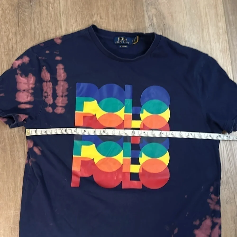 POLO Ralph Lauren mens Classic Fit stacked logo tie-dye t-shirt size medium